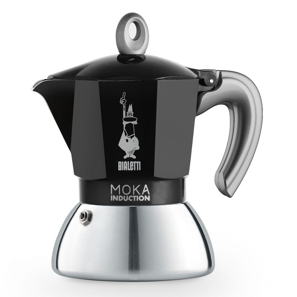 Гейзерная кофеварка Bialetti New Moka Induction Black от магазина Bialetti.ru