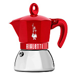 Гейзерная кофеварка Bialetti Moka Induction Exclusive Red