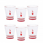 Набор из 6 стаканов Bialetti Vetro Red