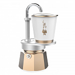 Гейзерная кофеварка Mini Express Gold со стаканом